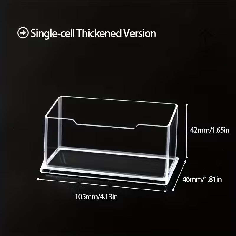 Acrylic Transparent Business Card Holder, Office Card Display Stand, Stylish Acrylic Desktop Card Clip.